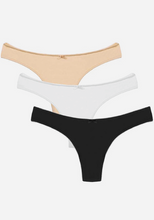 Load image into Gallery viewer, Titiana 3 Pcs Solid Thong Panties