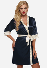 Load image into Gallery viewer, Imogen Lace Satin Kimono