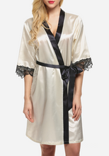 Load image into Gallery viewer, Imogen Lace Satin Kimono