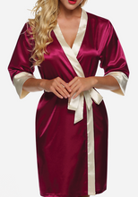 Load image into Gallery viewer, Imogen Lace Satin Kimono