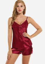 Load image into Gallery viewer, Tulippe Satin Spaghetti Strap Pajamas