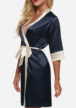 Load image into Gallery viewer, Imogen Lace Satin Kimono