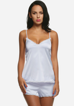 Load image into Gallery viewer, Zerah Satin V-Neck Pajamas