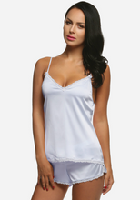 Load image into Gallery viewer, Zerah Satin V-Neck Pajamas