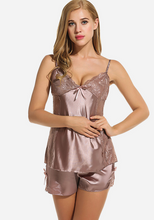 Load image into Gallery viewer, Tulippe Satin Spaghetti Strap Pajamas