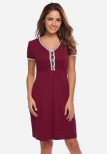 Load image into Gallery viewer, Garro V-Neck Slim Solid Sleepwear