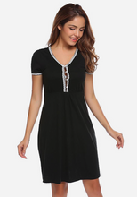 Load image into Gallery viewer, Garro V-Neck Slim Solid Sleepwear