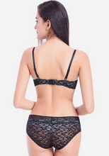 Load image into Gallery viewer, Lorenza Thin Cotton Cup Deep V Bra Set