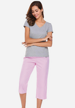 Load image into Gallery viewer, Lorenza Short Sleeve V-Neck Sleepwear