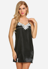 Load image into Gallery viewer, Continental Satin Hem Lace Nightgown