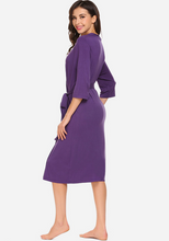 Load image into Gallery viewer, Zerisa Loose V Neck Self Belt Robe