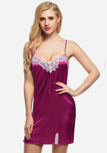 Load image into Gallery viewer, Lesi Spaghetti Strap Satin Nightwear