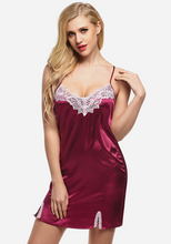 Load image into Gallery viewer, Lesi Spaghetti Strap Satin Nightwear