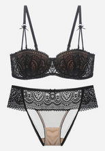 Load image into Gallery viewer, Mana Half Cup Ultra-Thin Lace Bra Set