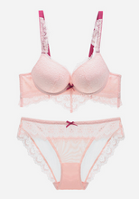 Load image into Gallery viewer, Winflower Lace Deep V Hollow Bra Set