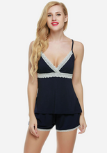 Load image into Gallery viewer, Taren Halter Top With Shorts Pajamas