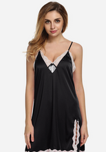 Load image into Gallery viewer, Weslir Deep V-Neck Lace Nightdress
