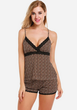 Load image into Gallery viewer, Taren Halter Top With Shorts Pajamas
