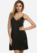 Load image into Gallery viewer, Weslir Deep V-Neck Lace Nightdress